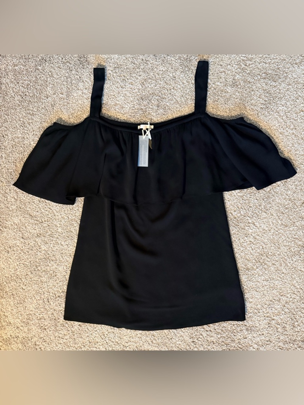 Gold Hawk 100% Silk Cold Shoulder Camisole Oversized Size Small NWT